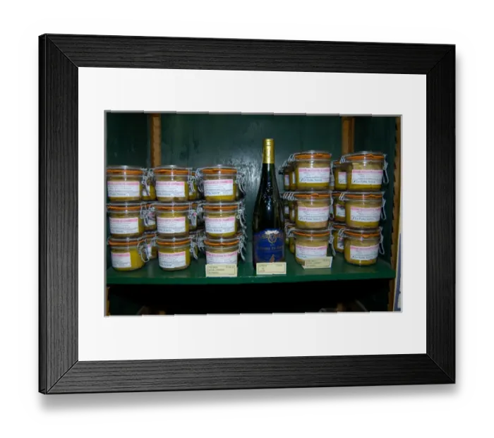 Framed Print : 03. France, Paris, foie gras and wine in shop in Ile St. Louis