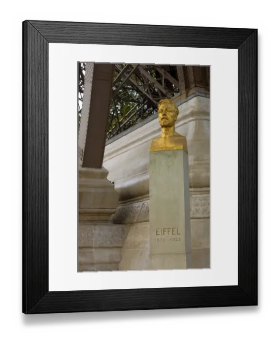 Framed Print : 03. France, Paris, statue of Eiffel under Eiffel Tower Framed Print : 03. France, Paris, statue of Eiffel under Eiffel Tower