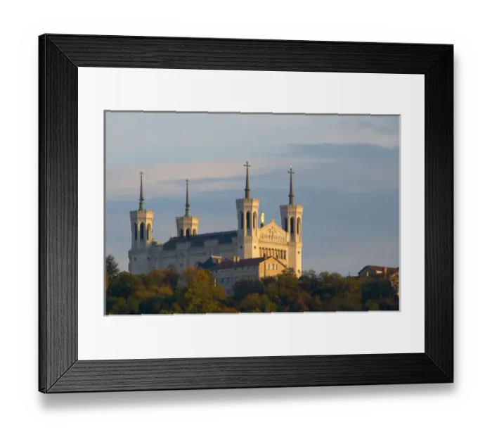 Framed Print : 03. France, Rhone-Alps, Lyon, view from Saone River of Basilique Notre-Dame de Fourviere Framed Print : 03. France, Rhone-Alps, Lyon, view from Saone River of Basilique Notre-Dame de Fourviere