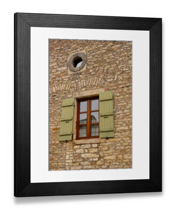 Framed Print : 03. France, Burgundy, Chapaize, windows on stone building Framed Print : 03. France, Burgundy, Chapaize, windows on stone building