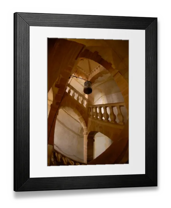 Framed Print : 03. France, Burgundy, Cormatin, Chateau de Cormatin interior open stairway Framed Print : 03. France, Burgundy, Cormatin, Chateau de Cormatin interior open stairway