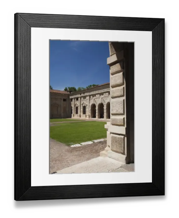 Framed Print : ITALY, Mantua Province, Mantua. Courtyard, Palazzo Te Framed Print : ITALY, Mantua Province, Mantua. Courtyard, Palazzo Te