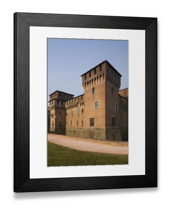 Framed Print : ITALY, Mantua Province, Mantua. Palazzo Ducale from Porta San Giorgio, morning
