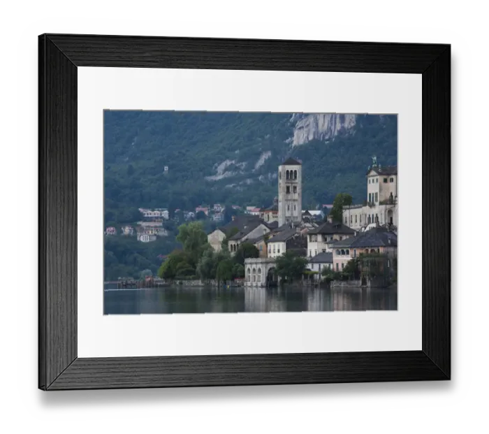 Framed Print : ITALY, Novara Province, Orta San Giulio. Isola San Giulio island, dawn Framed Print : ITALY, Novara Province, Orta San Giulio. Isola San Giulio island, dawn