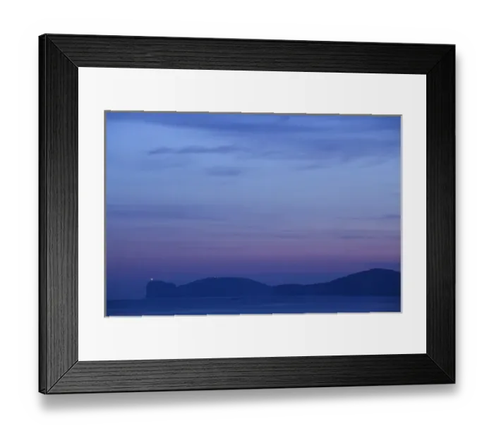 Framed Print : ITALY, Sardinia, Alghero. Capo Caccia cape, dusk Framed Print : ITALY, Sardinia, Alghero. Capo Caccia cape, dusk