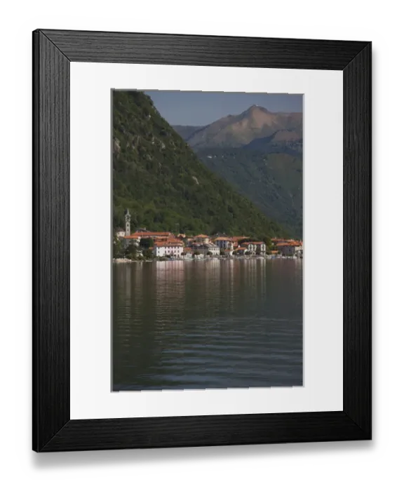Framed Print : ITALY, Novara Province, Pella. Lakefront village Framed Print : ITALY, Novara Province, Pella. Lakefront village