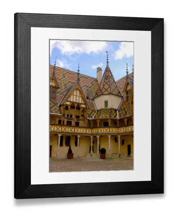 Framed Print : 03. France, Burgundy, Beaune, Hotel-Dieu courtyard (Editorial Usage Only) Framed Print : 03. France, Burgundy, Beaune, Hotel-Dieu courtyard (Editorial Usage Only)