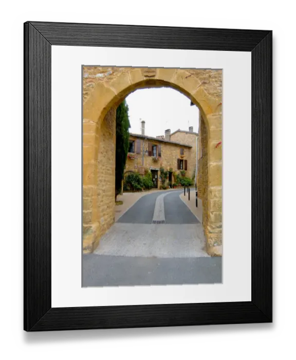 Framed Print : 03. France, Burgundy, Oingt, entrance to old city lane Framed Print : 03. France, Burgundy, Oingt, entrance to old city lane