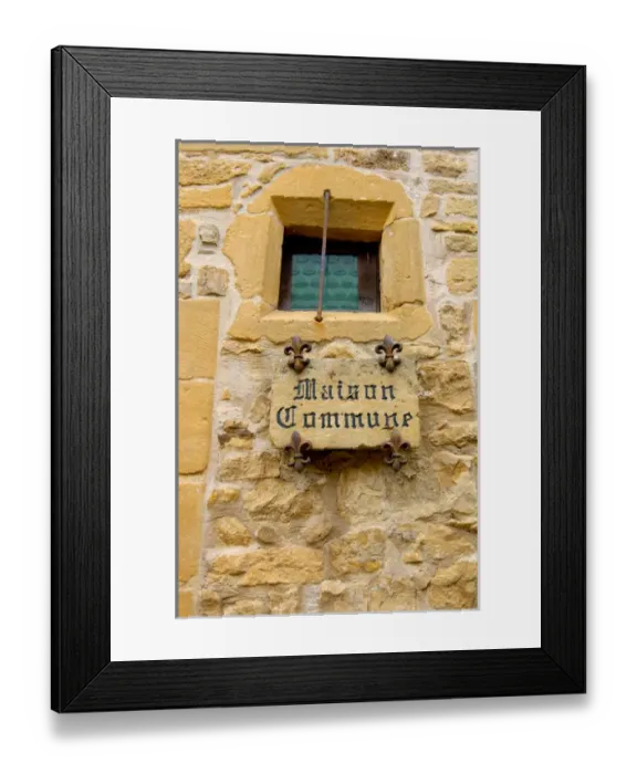 Framed Print : 03. France, Burgundy, Oingt, Maison Commune (Editorial Usage Only)