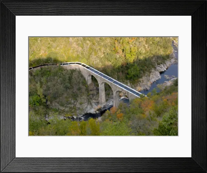 Framed Print : 03. France, aqueduct over Doux River, Ardeche Region