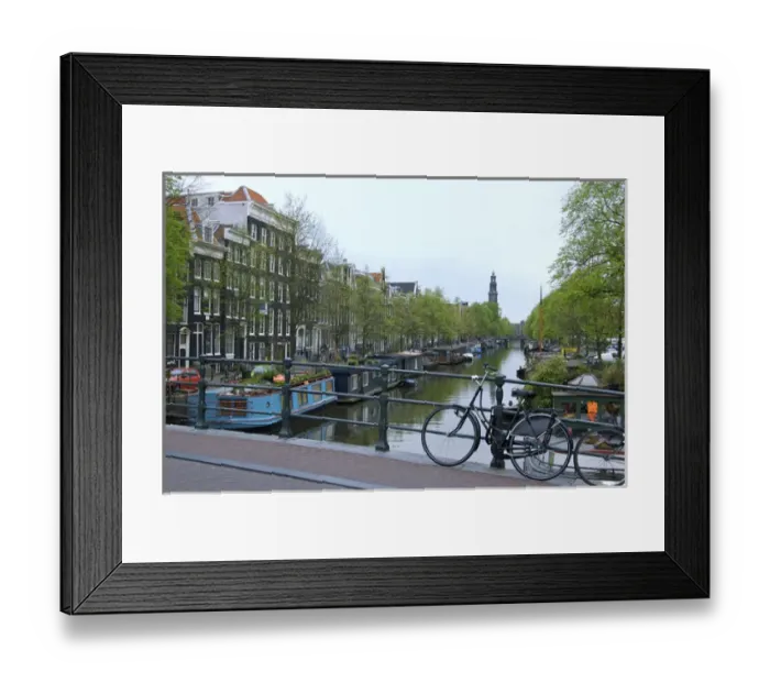 Framed Print : Europe, Netherlands, Holland, Amsterdam, Along the Prinsengracht canal with the Westerkerk Framed Print : Europe, Netherlands, Holland, Amsterdam, Along the Prinsengracht canal with the Westerkerk