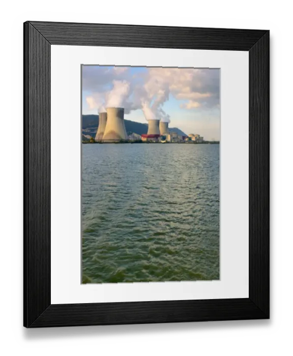 Framed Print : 03. France, Rhone River, nuclear power plant Framed Print : 03. France, Rhone River, nuclear power plant