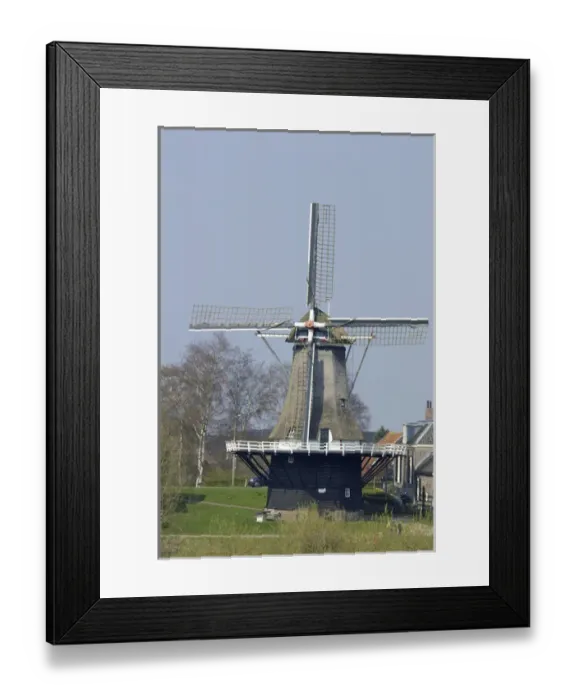 Framed Print : Europe, Netherlands, Gelderland, Veessen, Windmill Framed Print : Europe, Netherlands, Gelderland, Veessen, Windmill