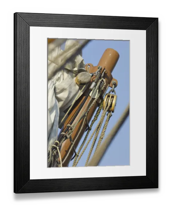 Framed Print : Europe, Netherlands, Overijssel, Kampen, rigging on old herring boats Framed Print : Europe, Netherlands, Overijssel, Kampen, rigging on old herring boats