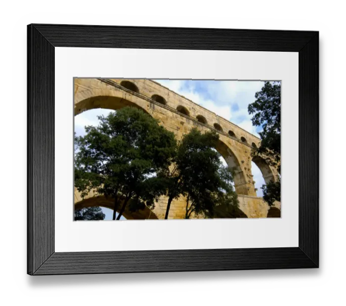 Framed Print : 03. France, Pont du Gard, Roman aqueduct, built in 1st century AD Framed Print : 03. France, Pont du Gard, Roman aqueduct, built in 1st century AD