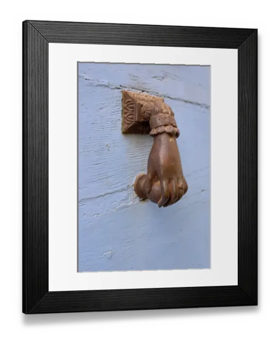 Framed Print : 03. France, Arles, Provence, metal door knocker Framed Print : 03. France, Arles, Provence, metal door knocker
