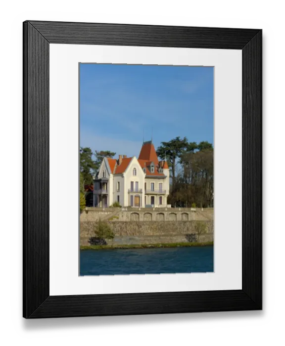 Framed Print : 03. France, Vienne, private home along the Rhone River (Editorial Usage Only)