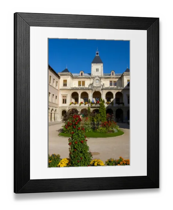 Framed Print : 03. France, Vienne, flowers in front of City Hall Framed Print : 03. France, Vienne, flowers in front of City Hall