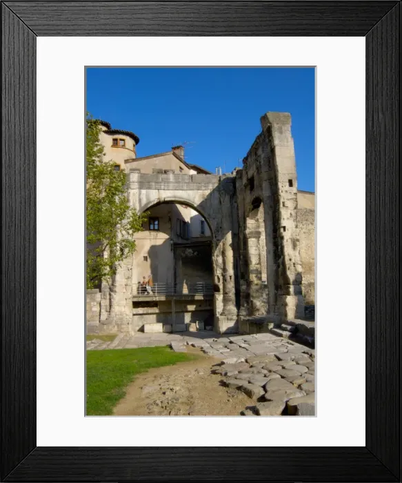 Framed Print : 03. France, Vienne, Forum arches in Archaeological Garden of Cybele