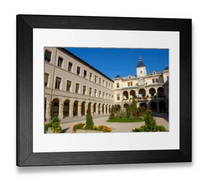 Framed Print : 03. France, Vienne, flowers in front of City Hall Framed Print : 03. France, Vienne, flowers in front of City Hall