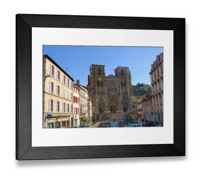 Framed Print : 03. France, Vienne, front of St. Maurice Cathedral