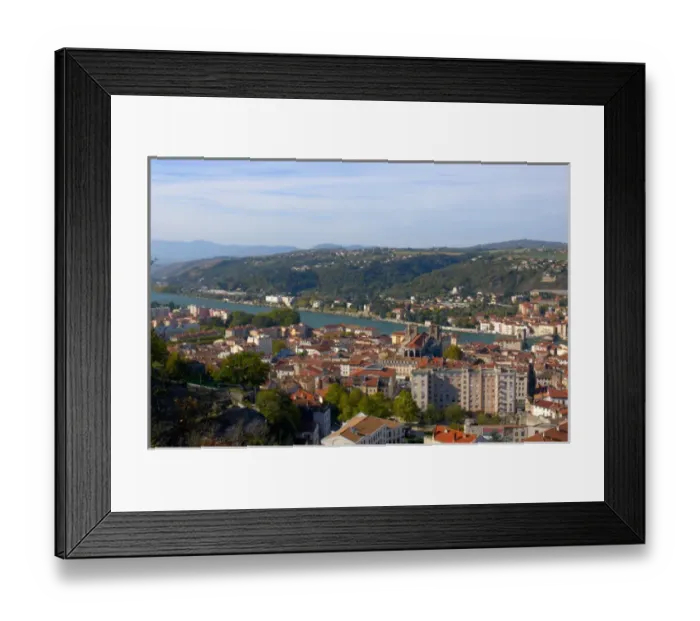 Framed Print : 03. France, Vienne, aerial view of St. Maurice Cathedral
