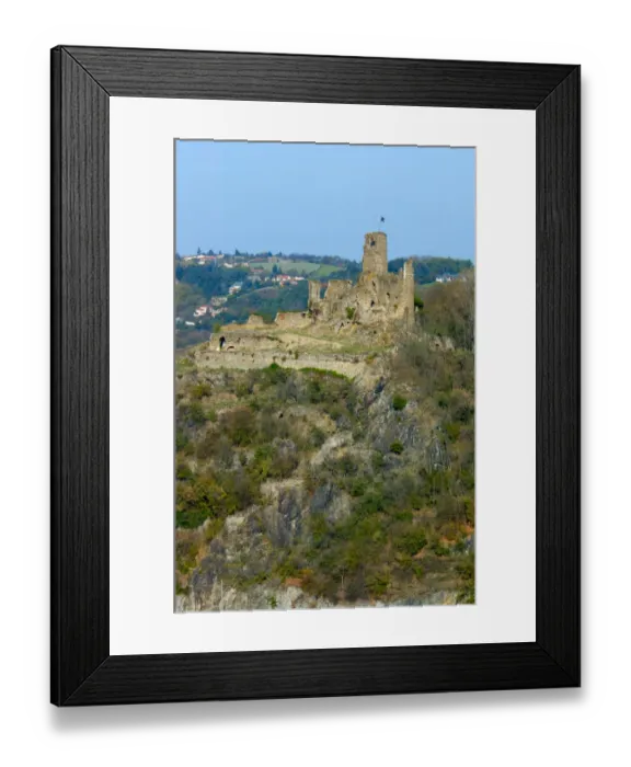 Framed Print : 03. France, Vienne, Chateau de la Batie, castle ruins Framed Print : 03. France, Vienne, Chateau de la Batie, castle ruins