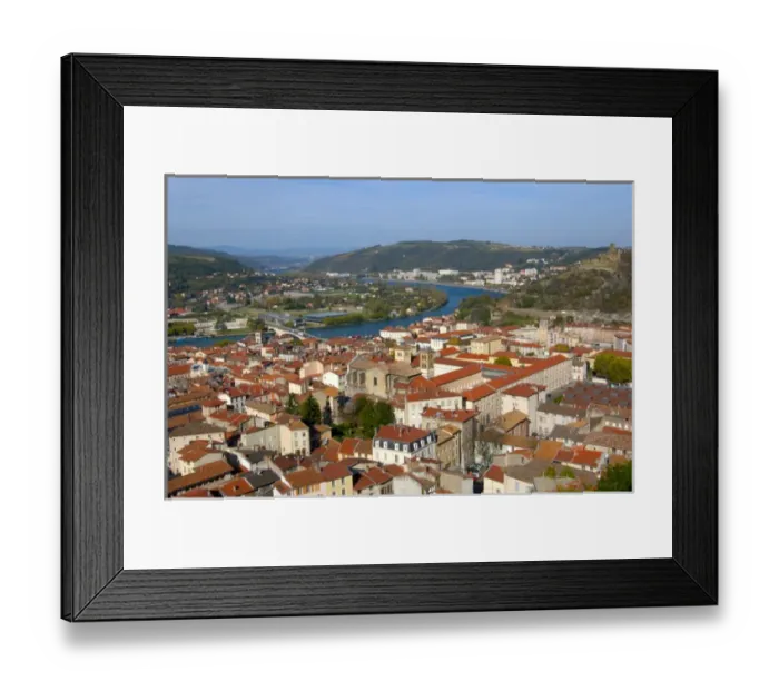 Framed Print : 03. France, Vienne, aerial view of city Framed Print : 03. France, Vienne, aerial view of city