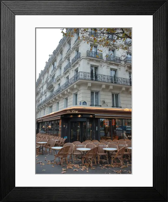 Framed Print : 03. France, Paris, Le Cog outdoor cafe (Editorial Usage Only) Framed Print : 03. France, Paris, Le Cog outdoor cafe (Editorial Usage Only)