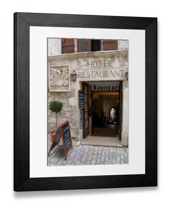 Framed Print : 03. France, Les Baux de Provence, Bautezar hotel and restaurant (Editorial Usage Only) Framed Print : 03. France, Les Baux de Provence, Bautezar hotel and restaurant (Editorial Usage Only)
