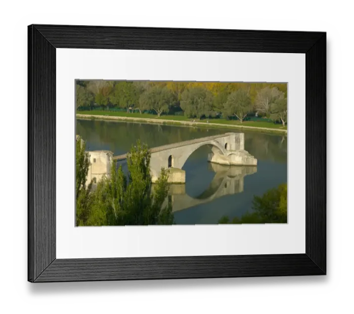 Framed Print : 03. France, Avignon, Provence, Saint Benezet bridge over Rhone River Framed Print : 03. France, Avignon, Provence, Saint Benezet bridge over Rhone River