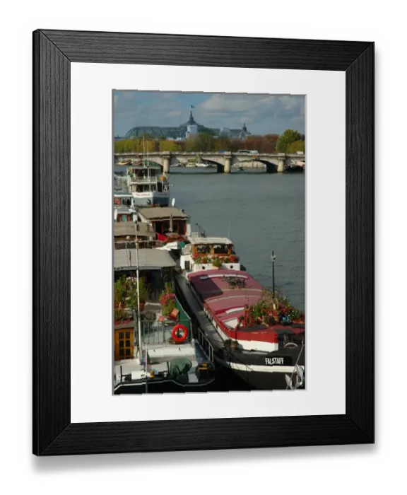 Framed Print : 03. France, Paris, riverboats on Seine River (Editorial Usage Only) Framed Print : 03. France, Paris, riverboats on Seine River (Editorial Usage Only)