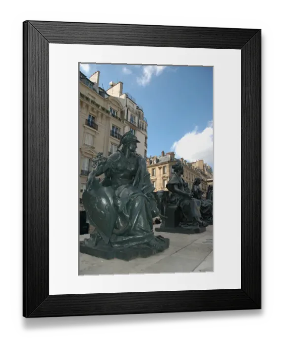 Framed Print : 03. France, Paris, female statues outside Musee d Orsay Framed Print : 03. France, Paris, female statues outside Musee d Orsay