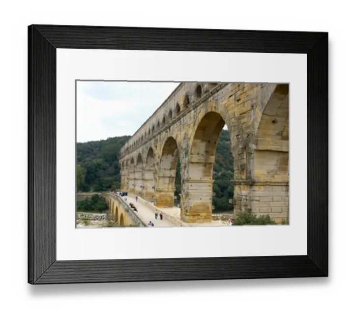 Framed Print : 03. France, Pont du Gard, Roman aqueduct, built in 1st century AD (Editorial Usage Only)