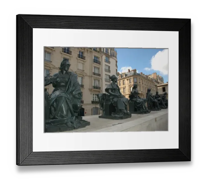 Framed Print : 03. France, Paris, female statues outside Musee d Orsay Framed Print : 03. France, Paris, female statues outside Musee d Orsay