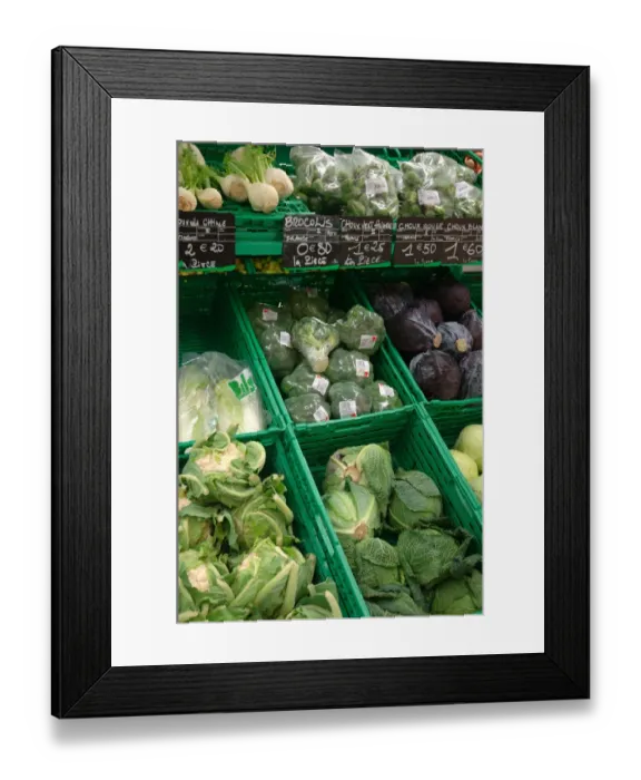Framed Print : 03. France, Paris, vegetables for sale Framed Print : 03. France, Paris, vegetables for sale