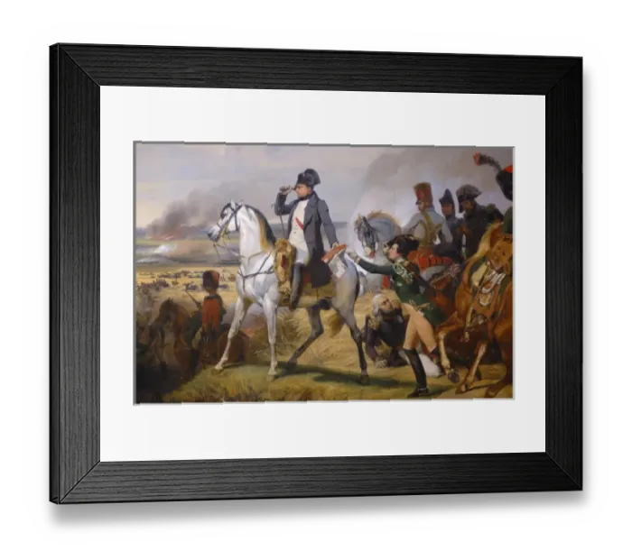 Framed Print : 03. France, Versailles, painting of Napoleon in Hall of Battles