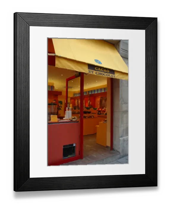 Framed Print : 03. France, Paris, chocolate shop in Ile St. Louis (Editorial Usage Only)