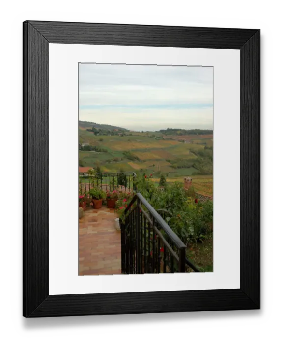 Framed Print : 03. France, Burgundy, Oingt, view of countryside