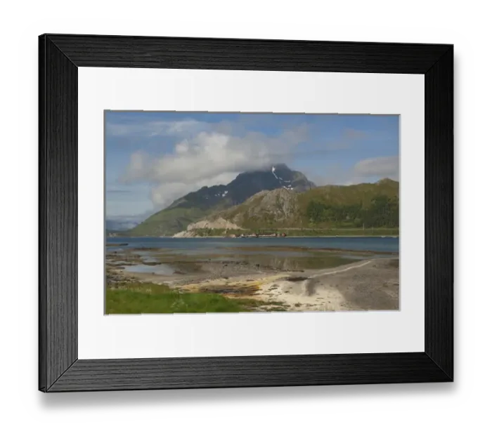Framed Print : Norway, Nordland, Lofoten Archipelago, Gravdal. Fjord view Framed Print : Norway, Nordland, Lofoten Archipelago, Gravdal. Fjord view