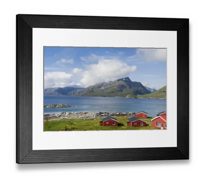 Framed Print : Norway, Nordland, Lofoten Archipelago, Gravdal. Fjord view Framed Print : Norway, Nordland, Lofoten Archipelago, Gravdal. Fjord view