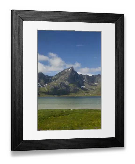 Framed Print : Norway, Nordland, Lofoten Archipelago, Gravdal area. Remote picturesque fjord Framed Print : Norway, Nordland, Lofoten Archipelago, Gravdal area. Remote picturesque fjord
