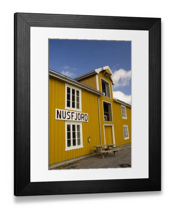 Framed Print : Norway, Nordland, Lofoten Archipelago, Nusfjord. Norways oldest & best preserved Framed Print : Norway, Nordland, Lofoten Archipelago, Nusfjord. Norways oldest & best preserved
