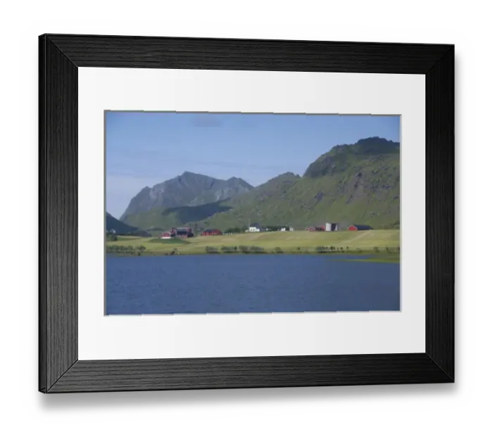 Framed Print : Norway, Nordland, Lofoten Archipelago, Gravdal. View along the fjord Framed Print : Norway, Nordland, Lofoten Archipelago, Gravdal. View along the fjord