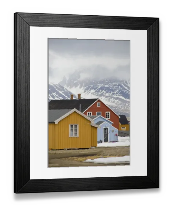 Framed Print : Norway, Arctic Circle, Svalbard Islands, Spitsbergen, Ny Alesund (aka Kings Bay) Framed Print : Norway, Arctic Circle, Svalbard Islands, Spitsbergen, Ny Alesund (aka Kings Bay)