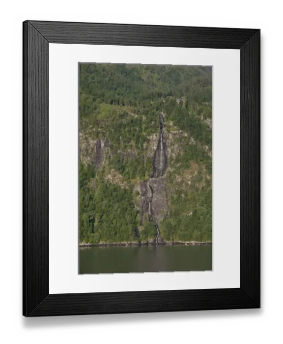 Framed Print : Norway, Geirangerfjord. Scenic fjord sailing toward Hellesylt & Geiranger. UNESCO