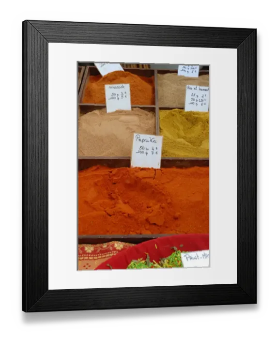 Framed Print : 03. France, Arles, Provence, spices at outdoor market Framed Print : 03. France, Arles, Provence, spices at outdoor market
