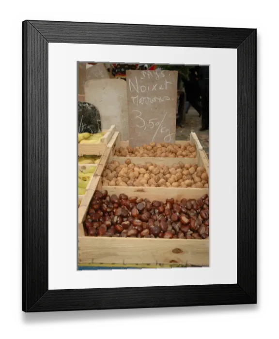 Framed Print : 03. France, Arles, Provence, nuts at outdoor market