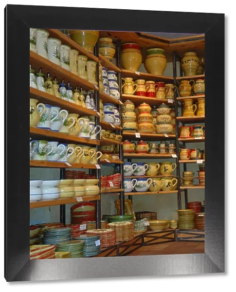 03. France, Les Baux de Provence, pottery store (Editorial Usage Only)