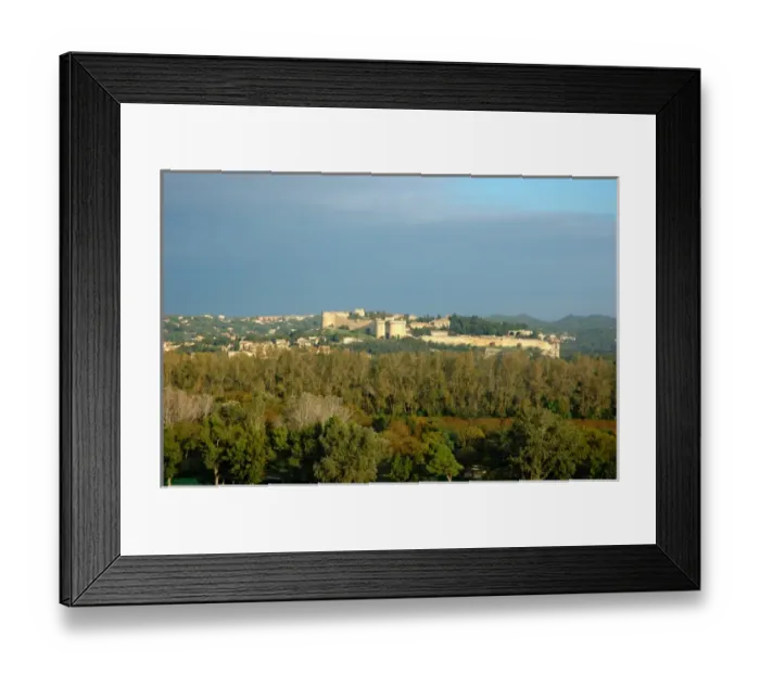 Framed Print : 03. France, Avignon, Provence, fortress across the Rhone River from Avignon Framed Print : 03. France, Avignon, Provence, fortress across the Rhone River from Avignon